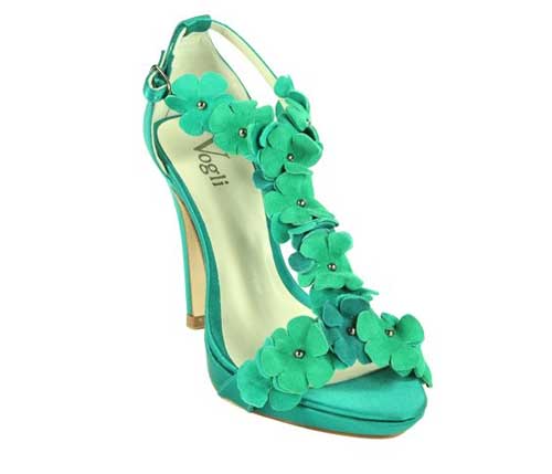 Zapatos de madrina verde esmeralda