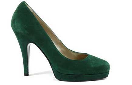 Zapatos de madrina verde esmeralda