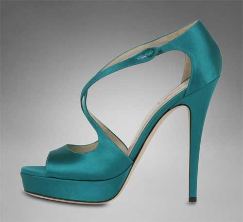 Zapatos de madrina azul turquesa