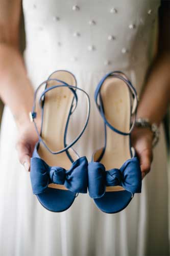 Zapatos de novia azules